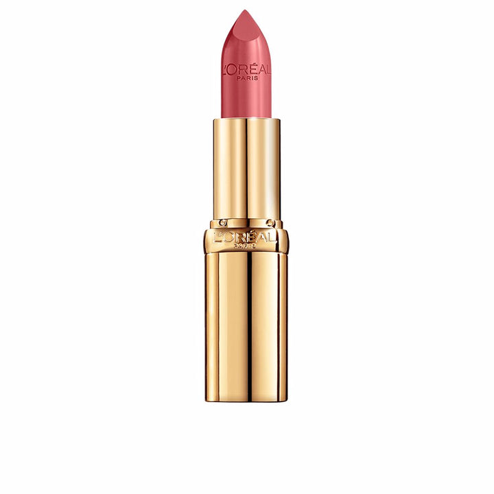 Satin lipstick bullet in warm pink shade, 4.8 g, satin finish