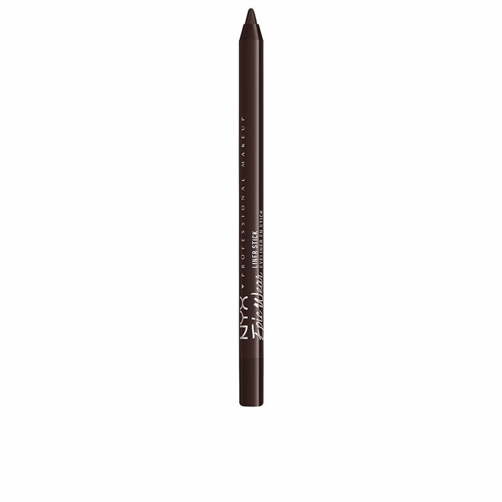 Retractable brown shimmer eyeliner stick, slim pencil format, 1.22 g