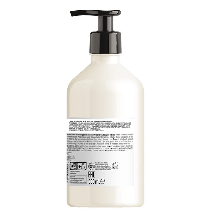 500 ml bottle of Metal Detox pre‑shampoo conditioner for coloured hair