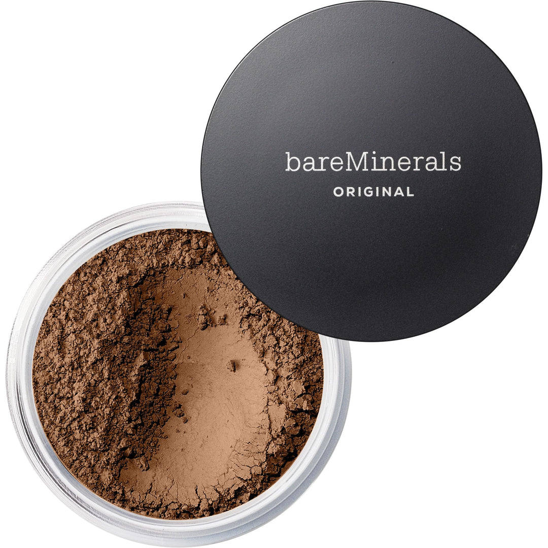 Loose mineral powder foundation in 29-neutral deep, 8 g jar with soft luminous finish
