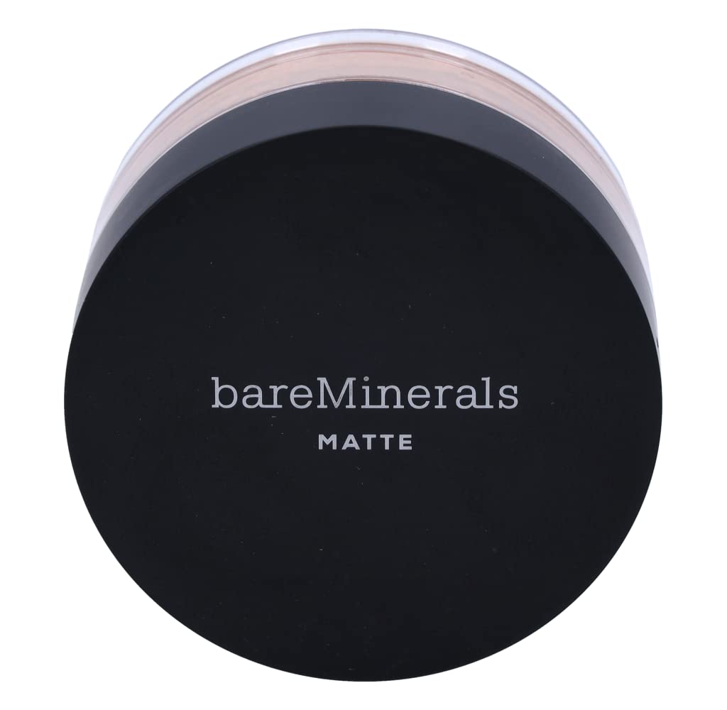 Loose mineral matte powder foundation in 21-neutral tan, 6 g tin, matte finish