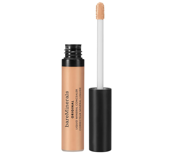 6 ml tube of liquid mineral concealer in light/medium shade, hydrating finish