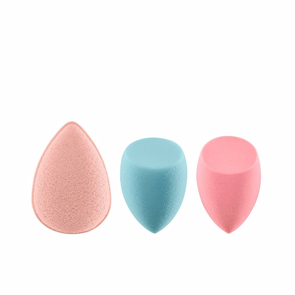 Real Techniques Soft egg-shaped matte-finish makeup sponge for precise blending and seamless, poreless-looking application .