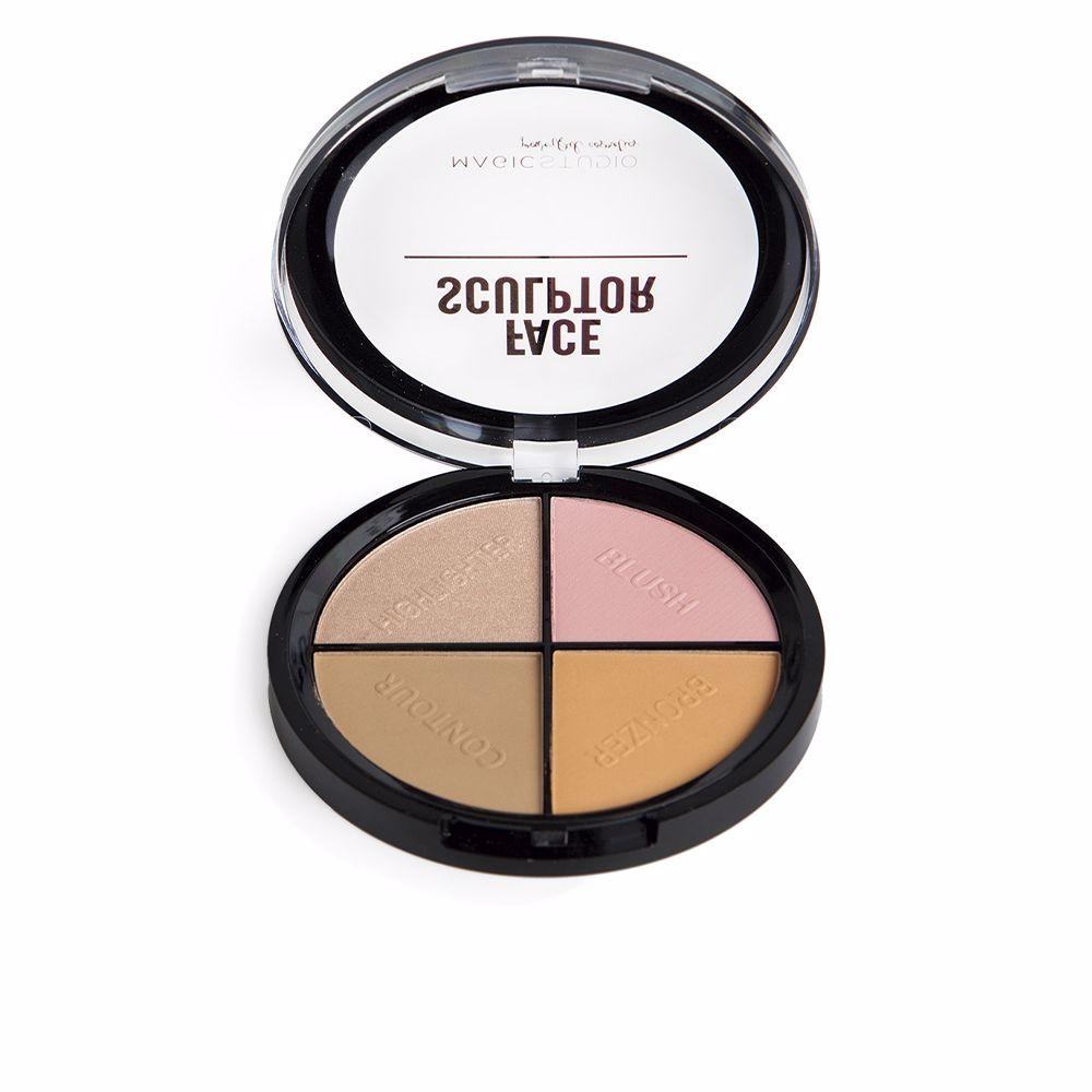 Compact face palette with bronzer, blush, highlighter and contour powders, 12 g