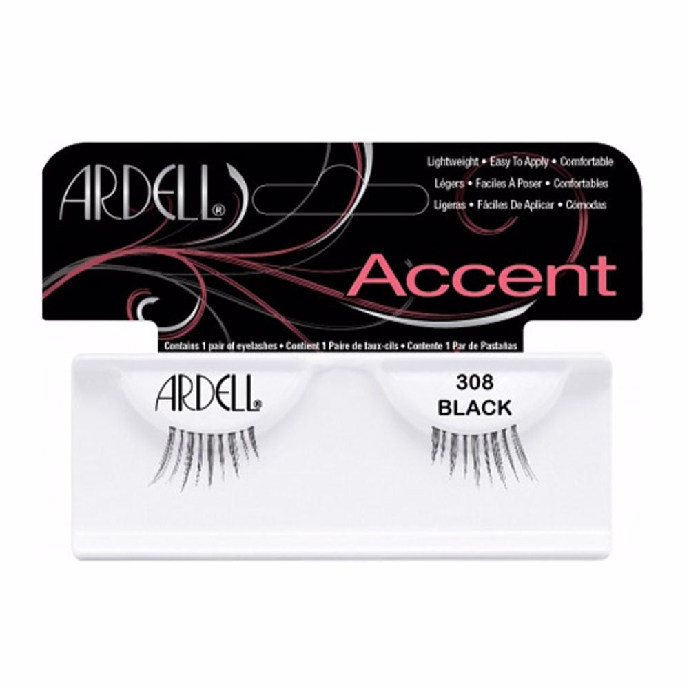 Single pair of black synthetic cat‑eye false lashes with Invisiband®