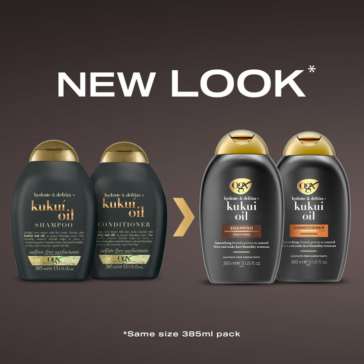 385 ml shampoo bottle — kukui oil anti‑frizz formula, Unisex