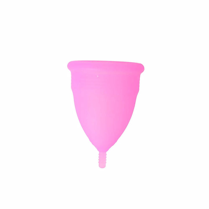 Medium silicone menstrual cup with compact foldable steriliser, travel‑ready kit for Women