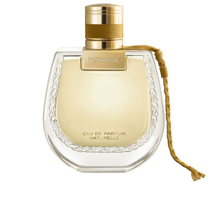 30 ml amber‑tone glass perfume bottle with braided neck detail