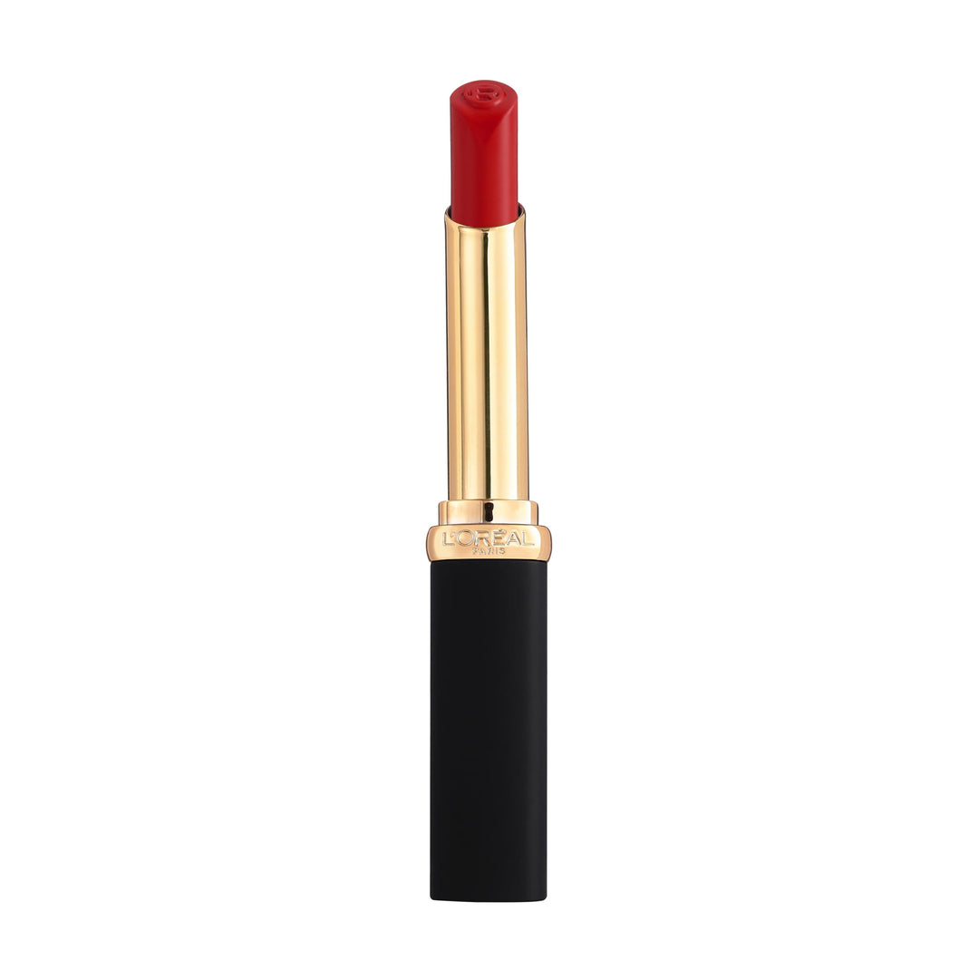 Matte red lipstick tube, powder-matte finish, 26 g, Unisex