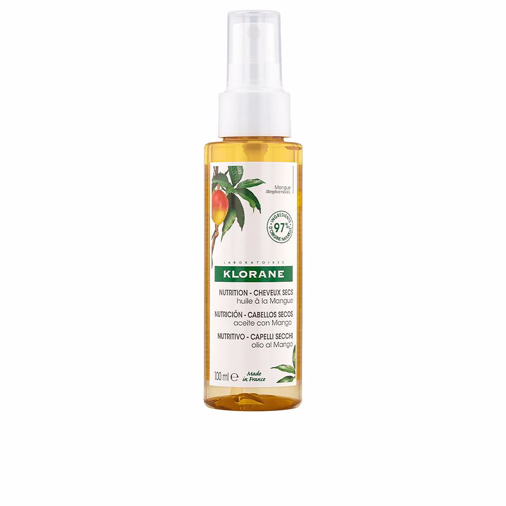 100 ml lightweight mango hair oil spray, golden liquid, protective treatment