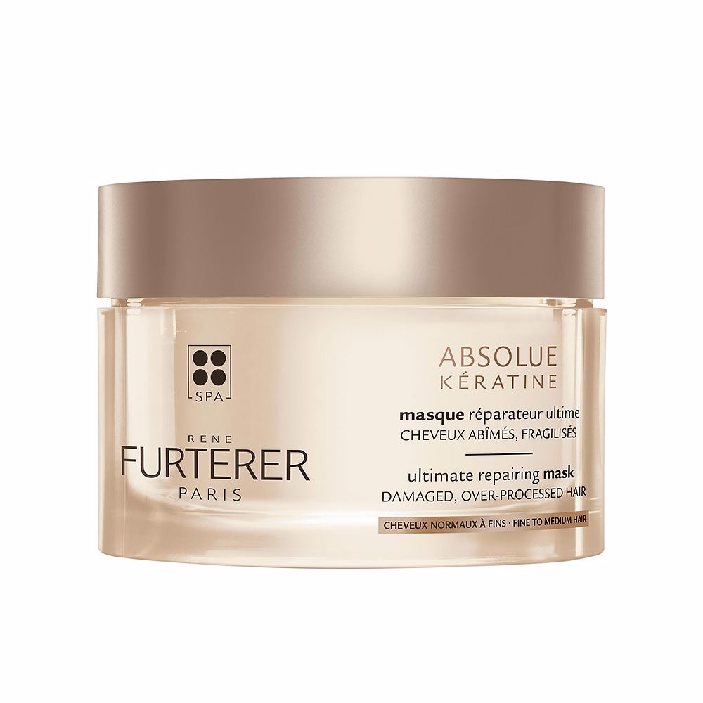 200 ml jar of creamy reconstructing hair mask, neutral pale beige texture