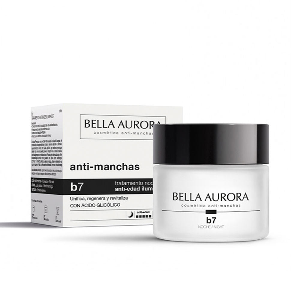 50 ml night brightening cream jar, pale beige formula, Unisex skincare