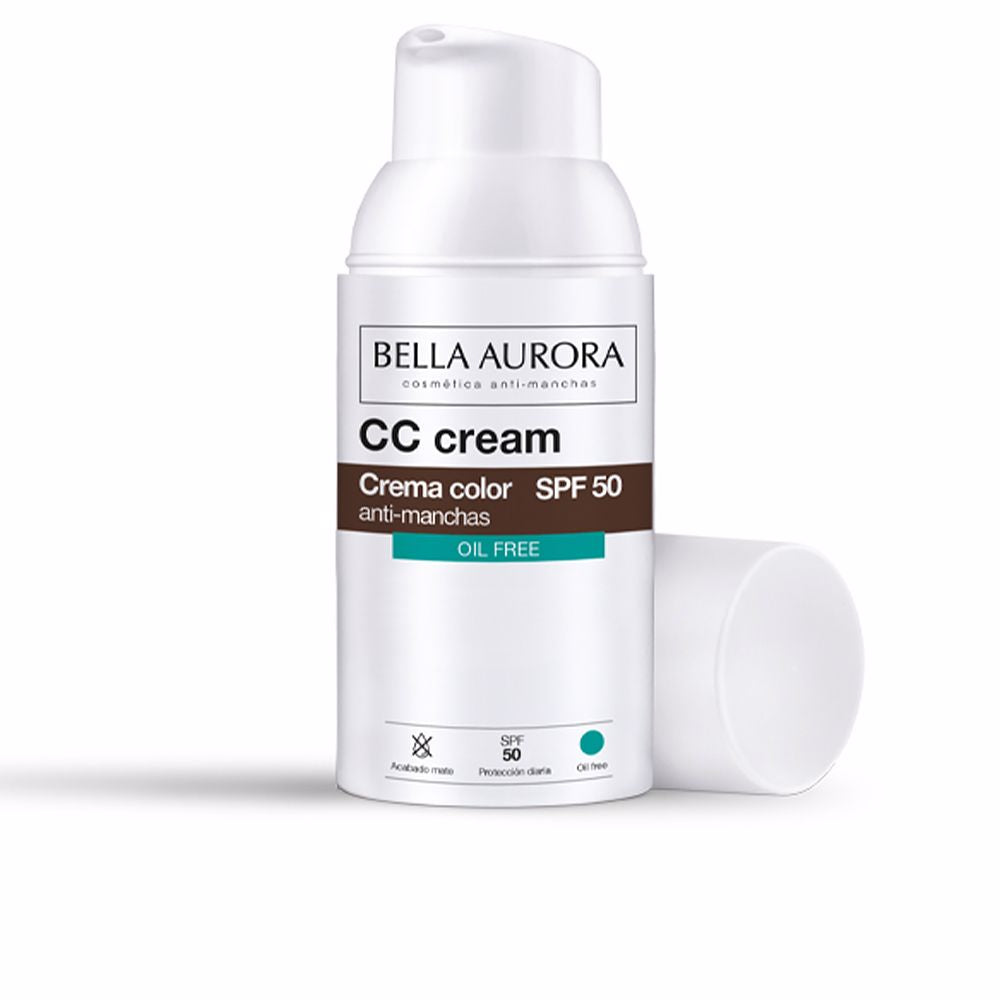 30 ml tinted matte SPF 50 CC sunscreen cream in pump bottle for Women, oil-free