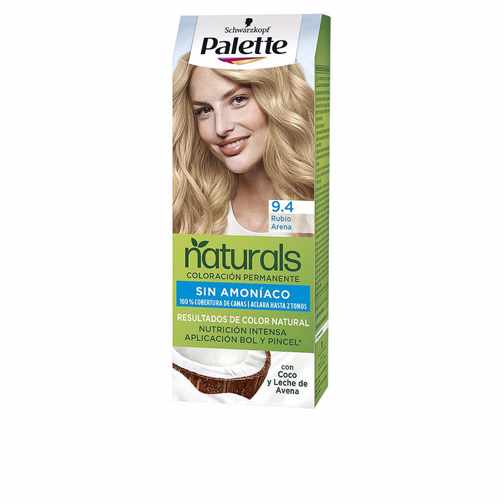 Boxed permanent cream hair colour 9.4 Sand Blonde with bowl and brush