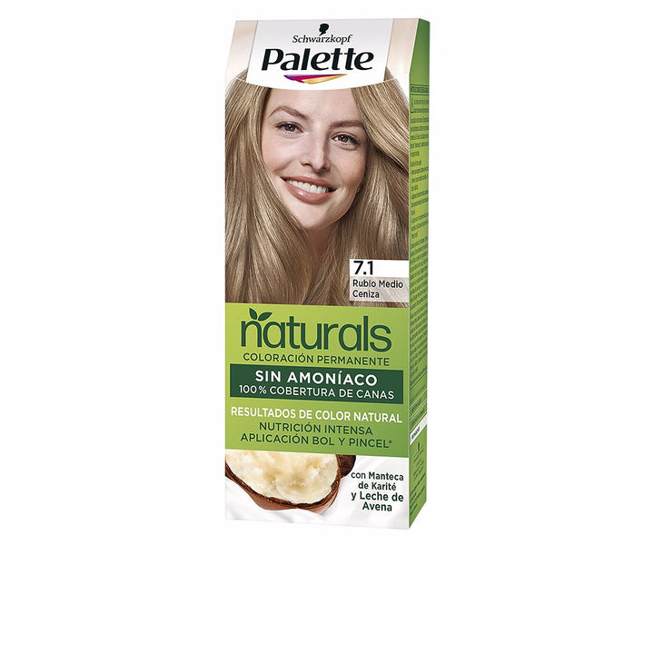 Tube and bowl kit for medium ash blonde permanent hair colour, 1 unit