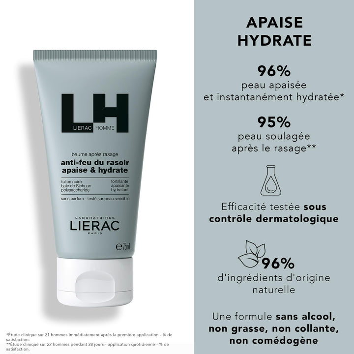 75 ml tube of lightweight after-shave balm, soothing post-shave cream