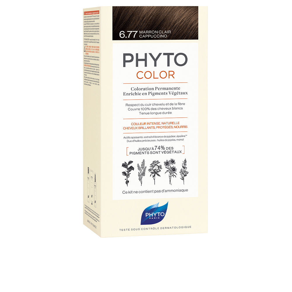 Tube and developer of light cappuccino gel hair colour, 4-pack for Women