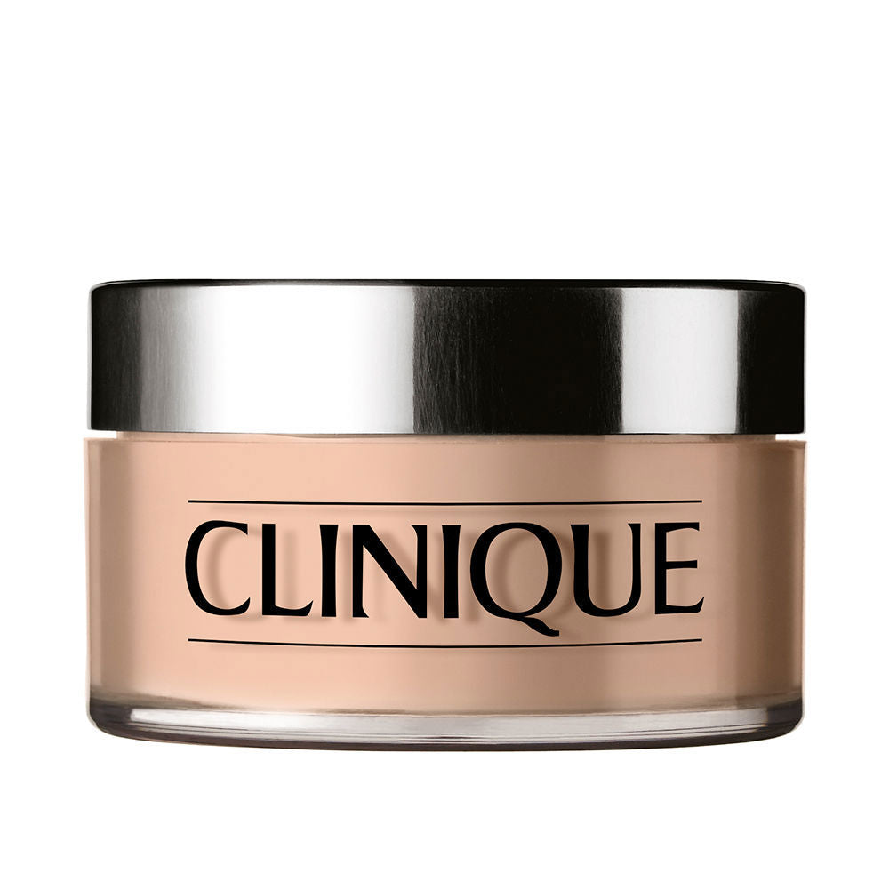 Small 25 g translucent loose powder jar with sifted powder, neutral shade, Unisex