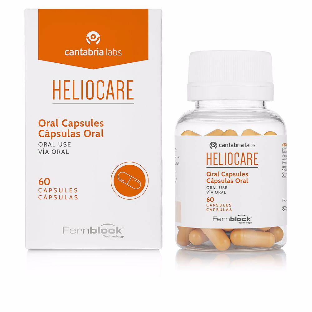 Bottle of 60 oral capsules with Fernblock® sun support, gluten‑free supplement