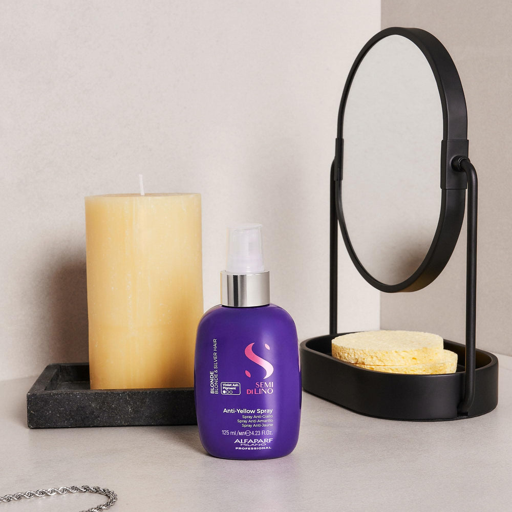 125 ml purple toning leave‑in spray for neutralising yellow tones in blonde and silver hair