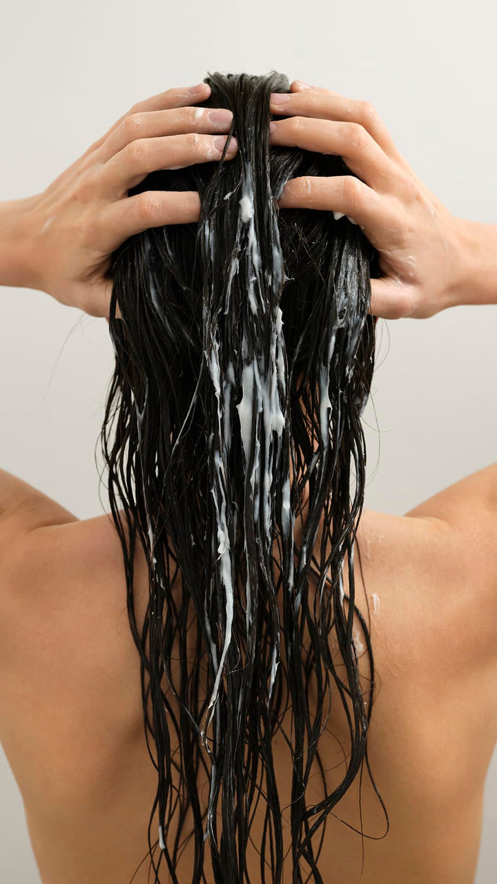 200 ml jar of keratin and goat milk hair mask for dry hair