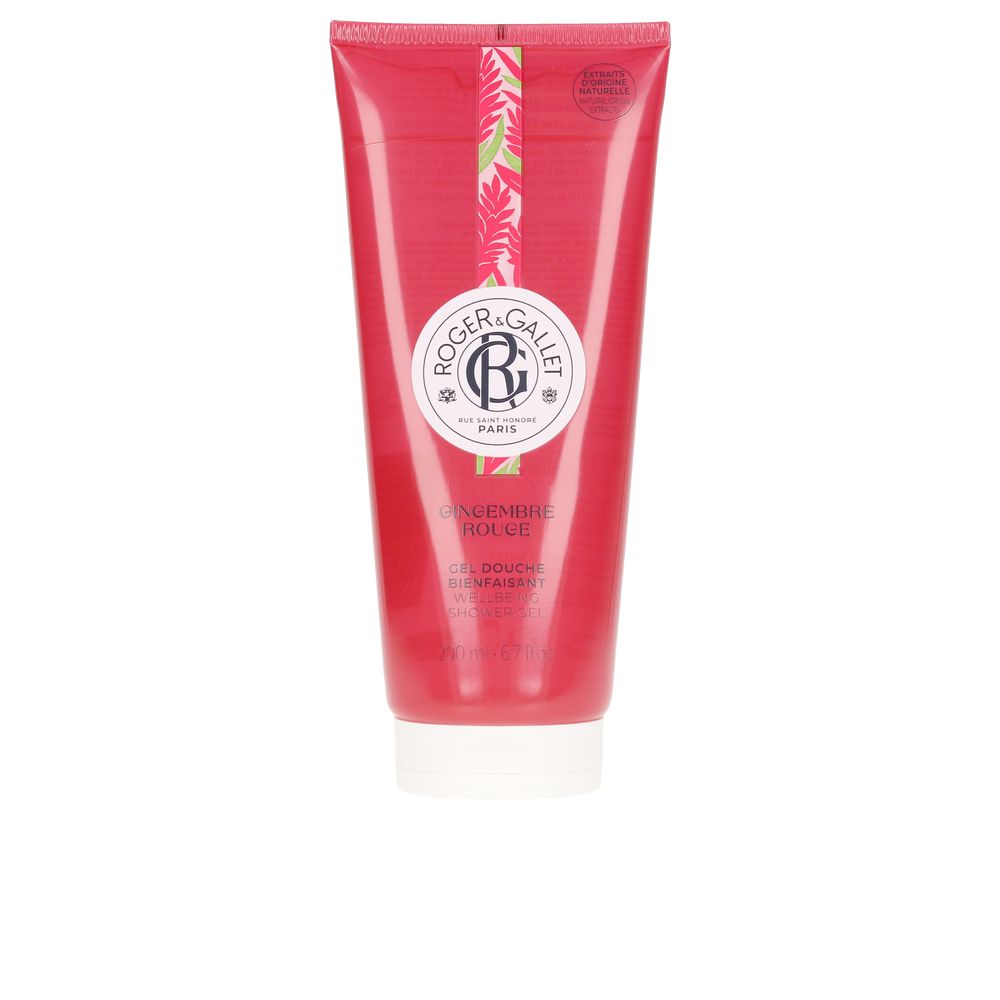 200 ml red ginger energising shower gel bottle, unisex fragrance