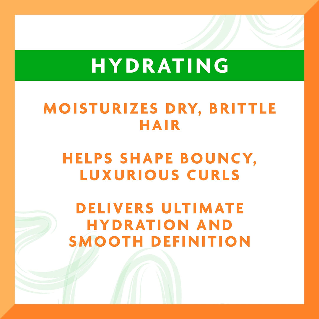 Jar of creamy avocado curl cream, 340 g, cream texture visible