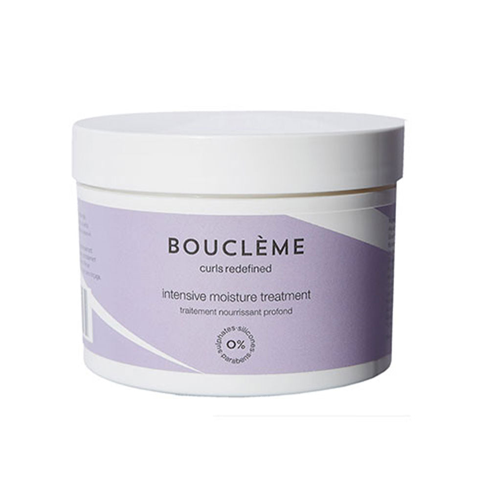 250 ml jar of intensive curl treatment, rich cream texture, plant-oil ingredients