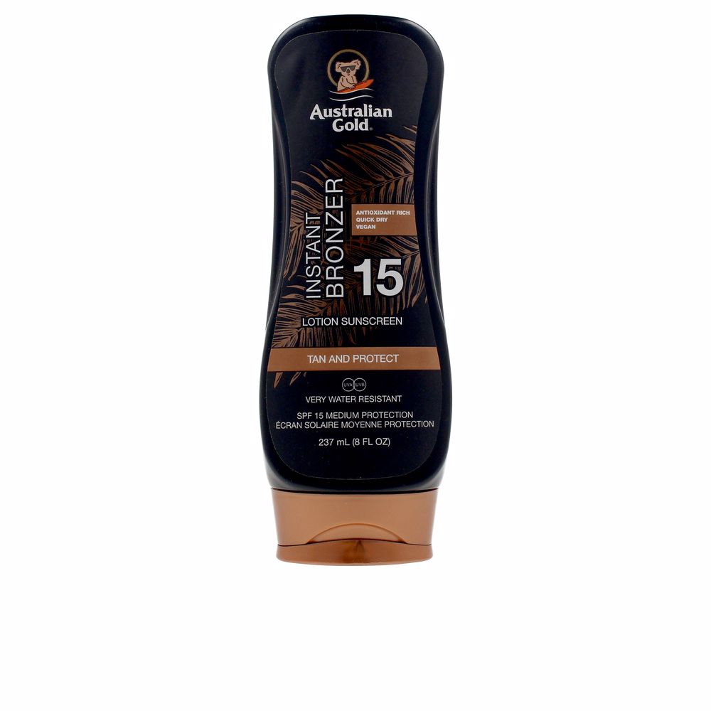 237 ml tinted bronzing SPF 15 lotion in pump bottle, Unisex sun care