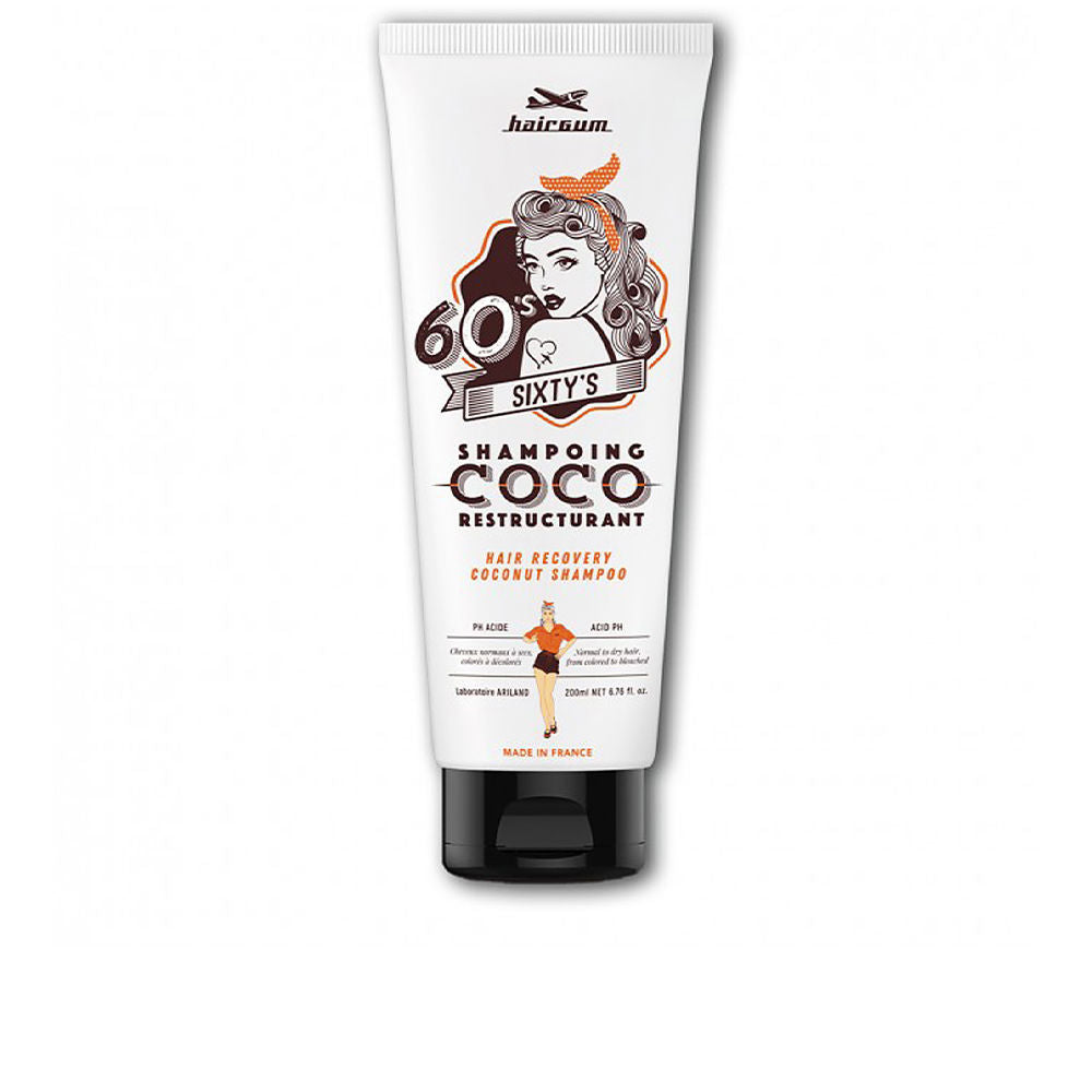200 ml coconut restructuring shampoo bottle for Women, colour-preserving formulation