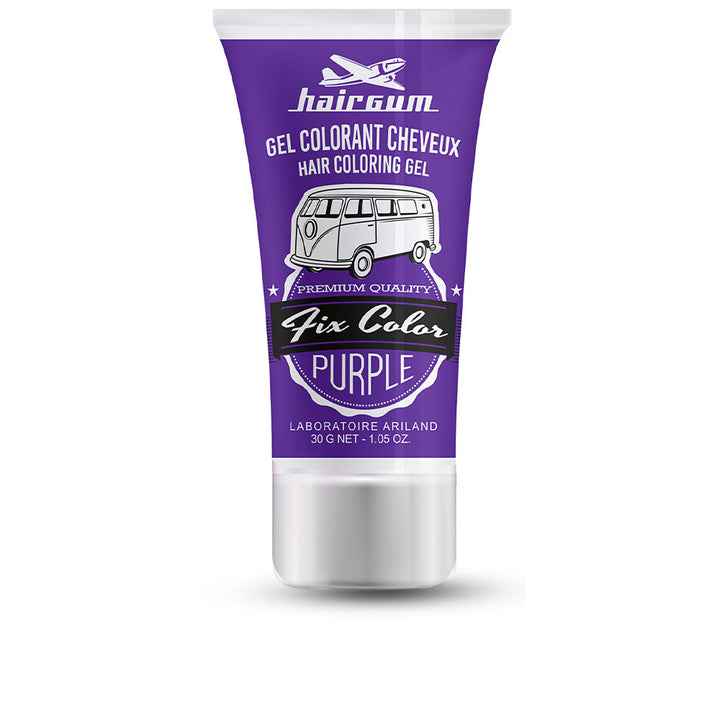 30 ml tube of temporary purple hair colouring gel with foam applicator