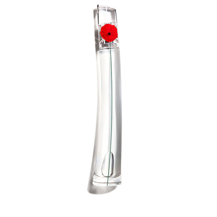 100 ml sculpted glass bottle with red poppy motif, refillable Eau de Parfum for Women