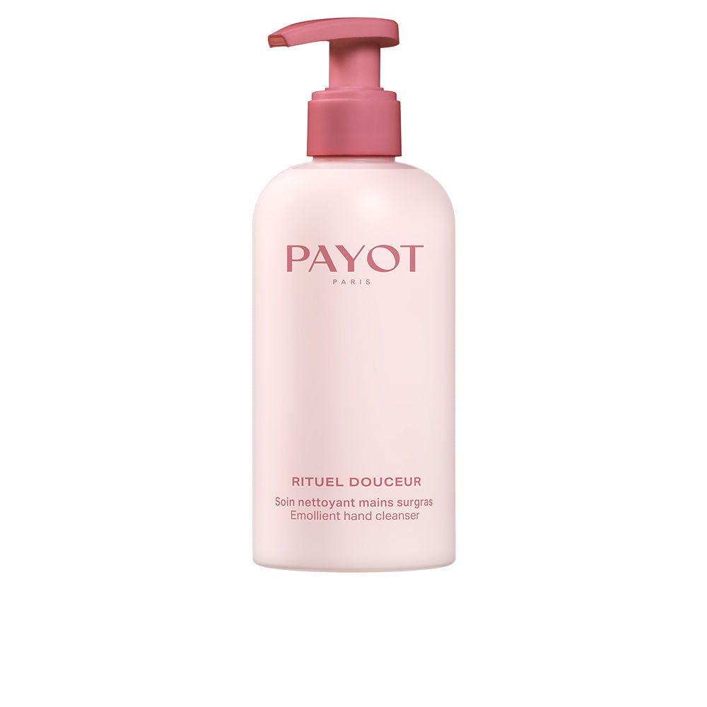 250 ml pink creamy hand cleanser bottle with subtle powder scent, soap-free gel