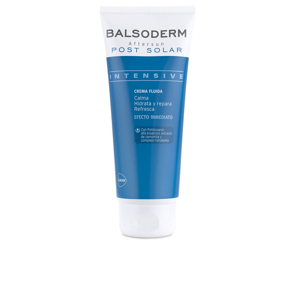 200 ml bottle of liquid post-solar cream, lightweight white lotion