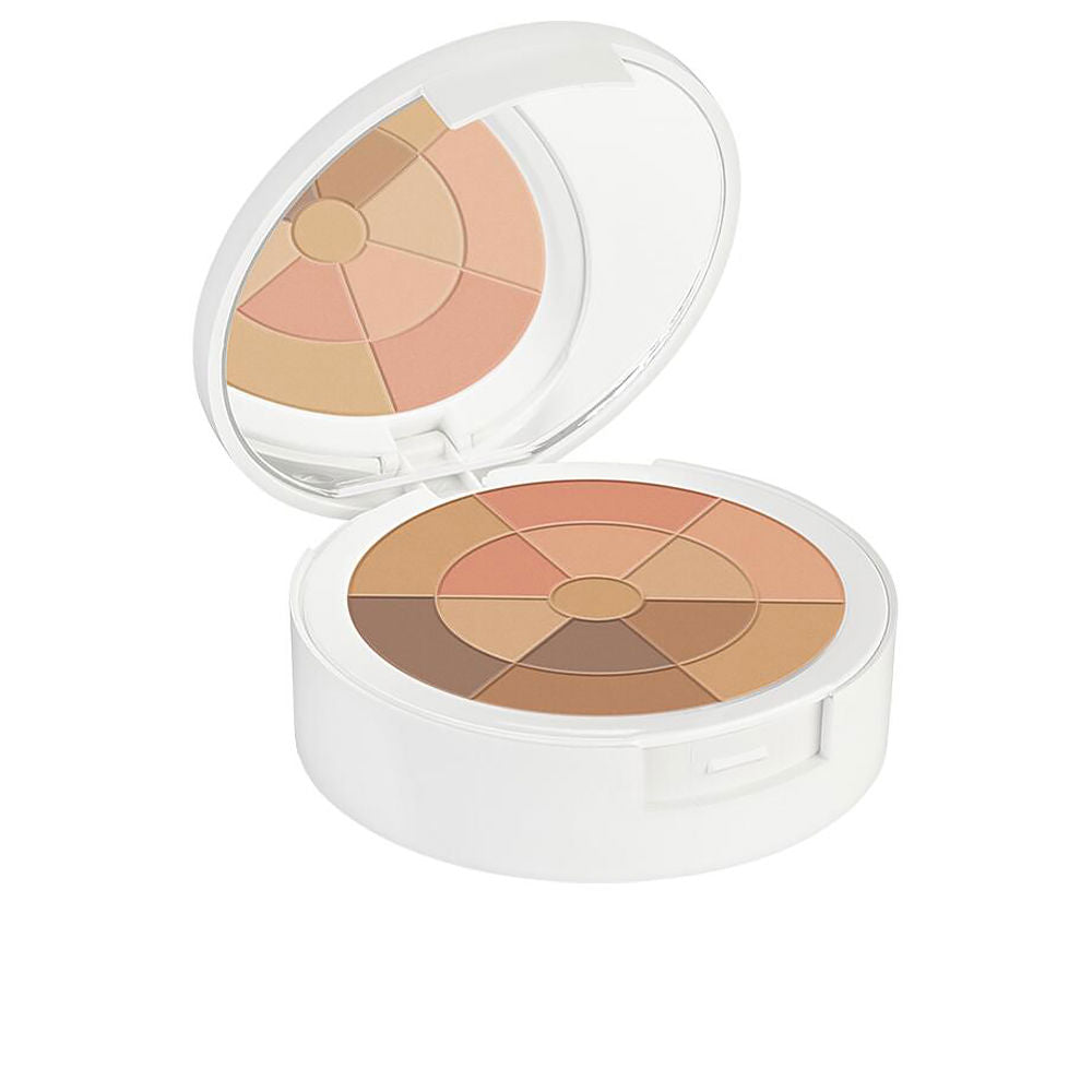 Compact bronzing mosaic palette with warm brown and golden shades, 10 g