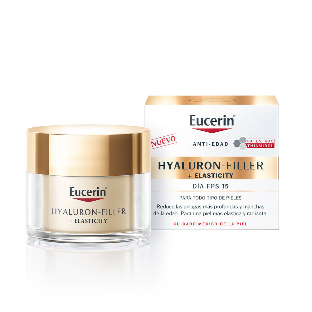 50 ml jar of day cream; hyaluronic acid, collagen‑elasticity complex, SPF 15