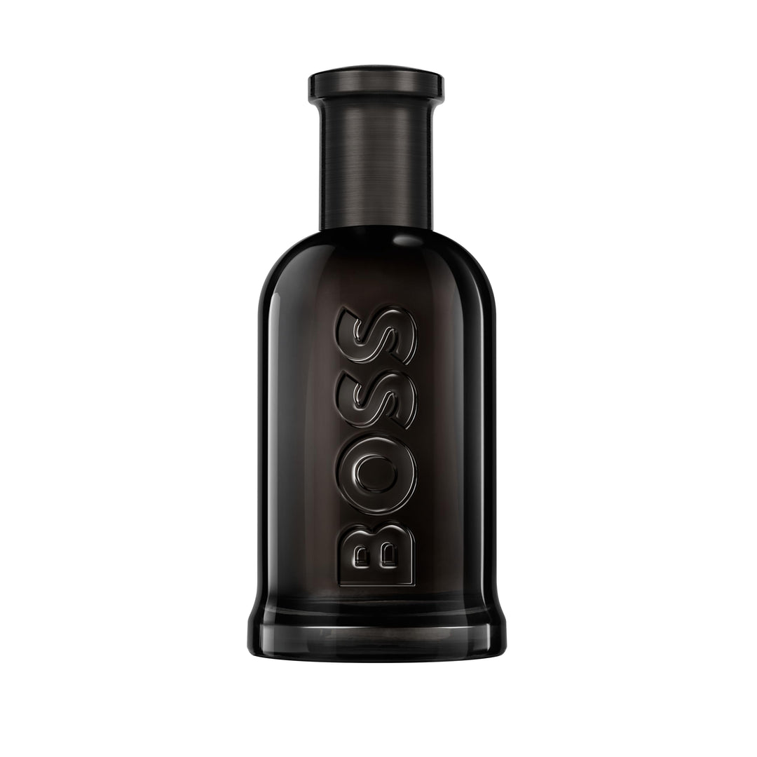 200 ml glass bottle of woody-amber eau de toilette for Man with amber tones