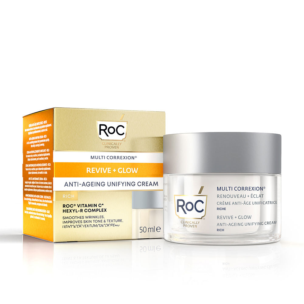50 ml jar of unifying Vitamin C face cream, rich fast-absorbing formula