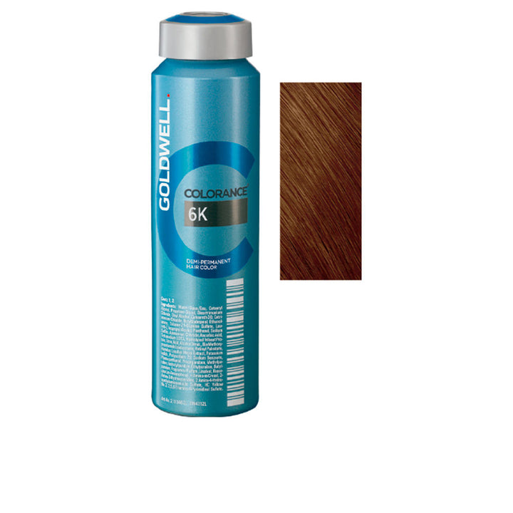 120 ml tube of demi-permanent cream hair colour labelled 6K, brown shade