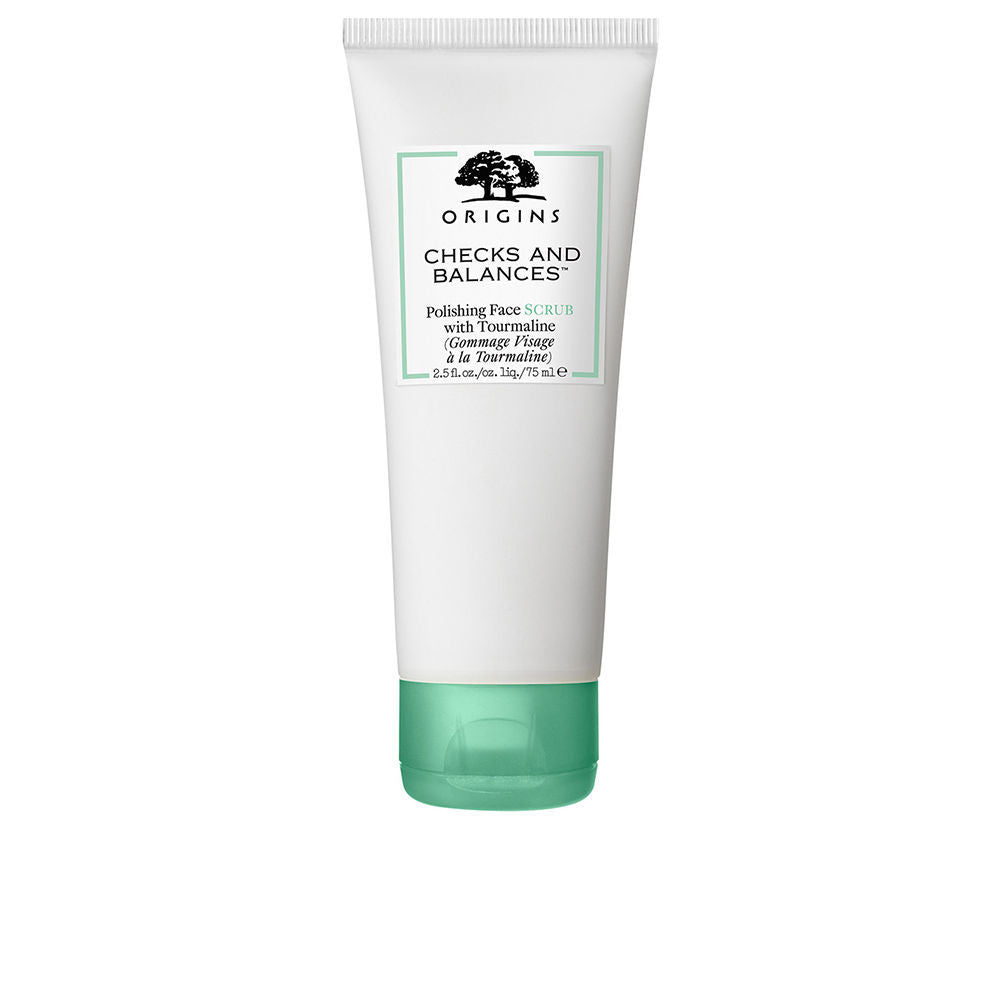Jar of bamboo and silica face scrub, 75 ml, pale beige texture