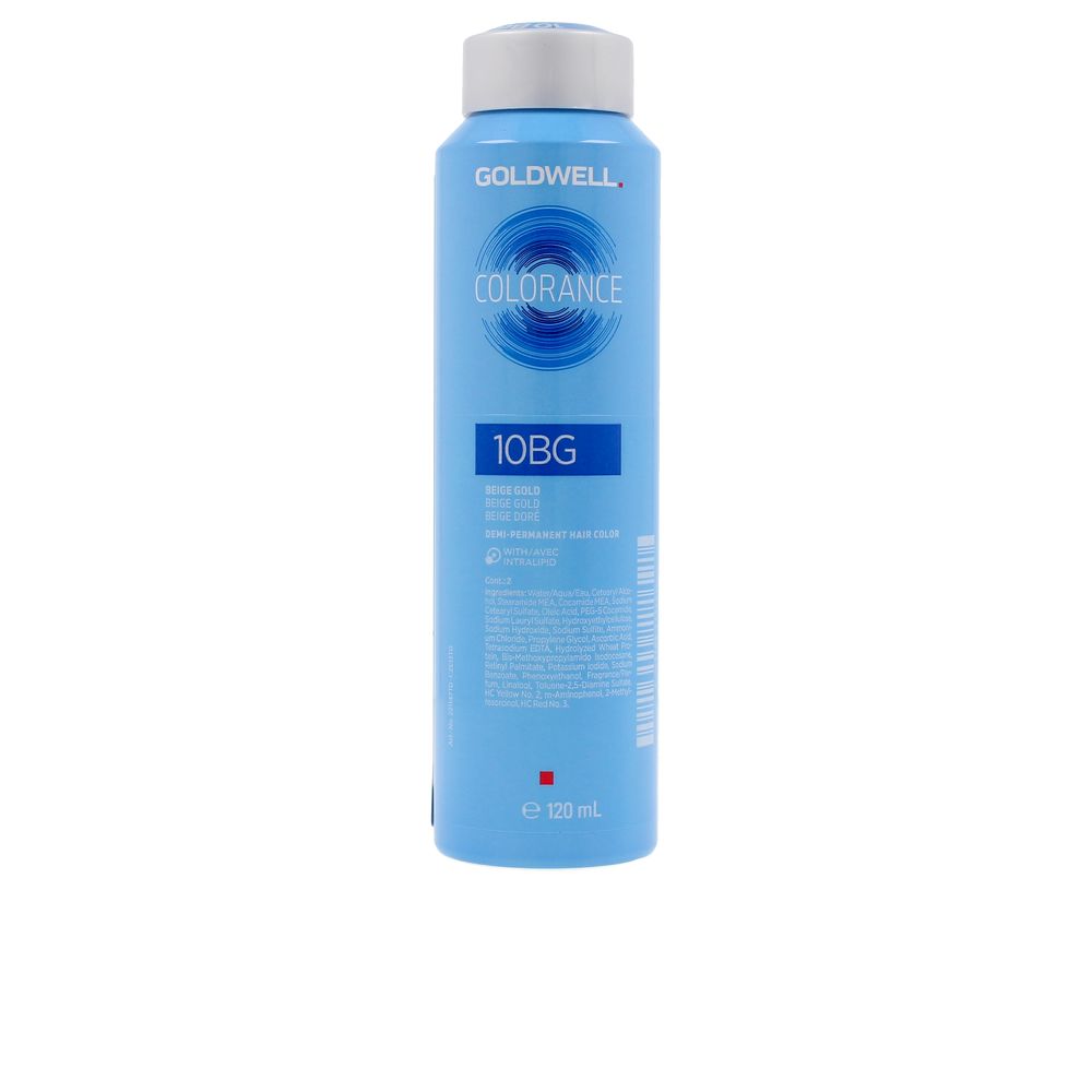 120 ml demi-permanent hair colour bottle, cream formula, shade 10BG