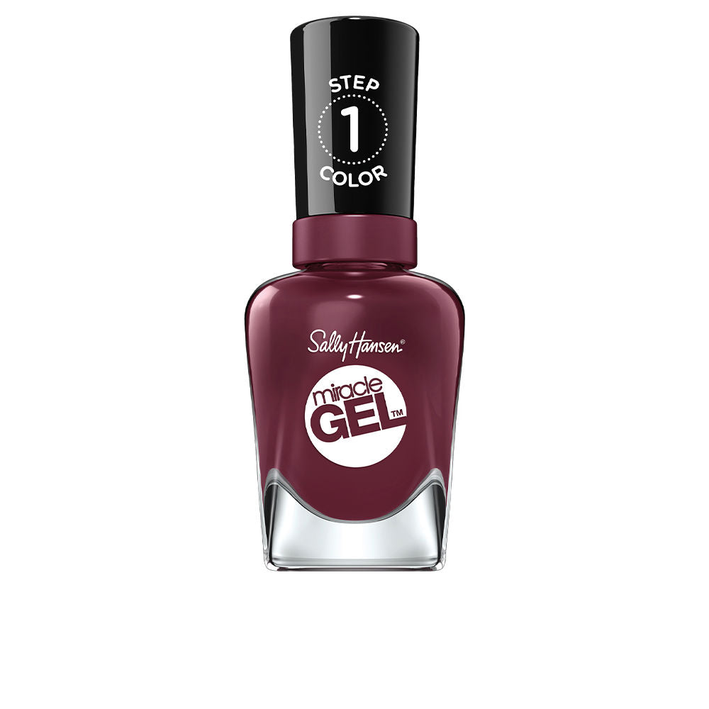 Bottle of Miracle Gel Colour nail polish with matching top coat, 14.7 ml, glossy or matte finish