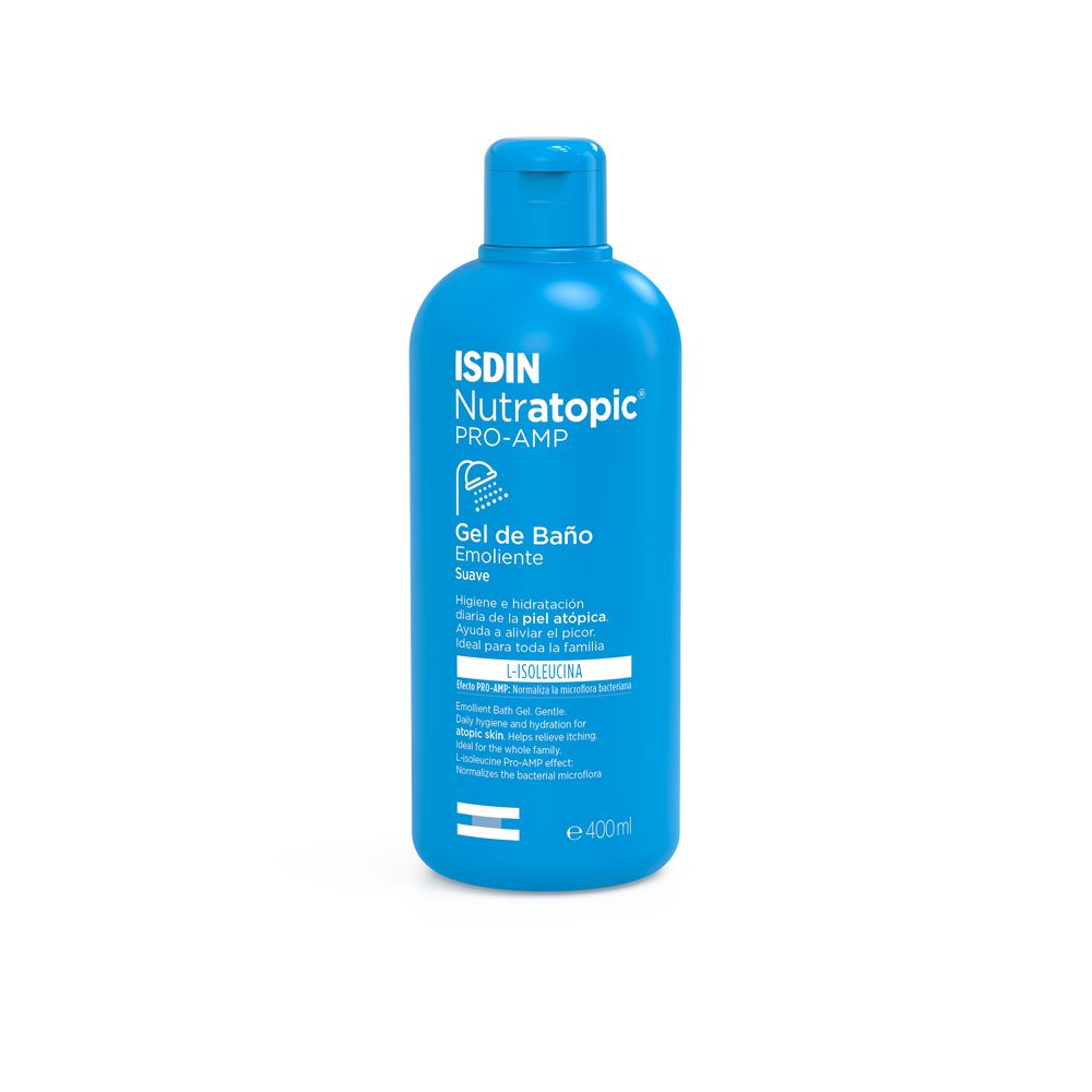 400 ml bottle of emollient, soap-free bath gel for atopic sensitive Unisex skin