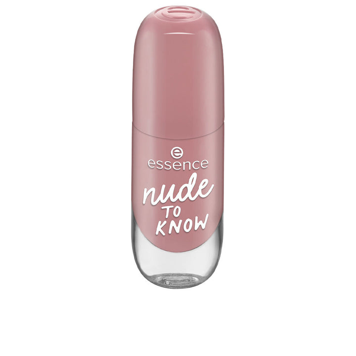 8 ml nude gel-finish nail polish bottle with wide double-touch brush
