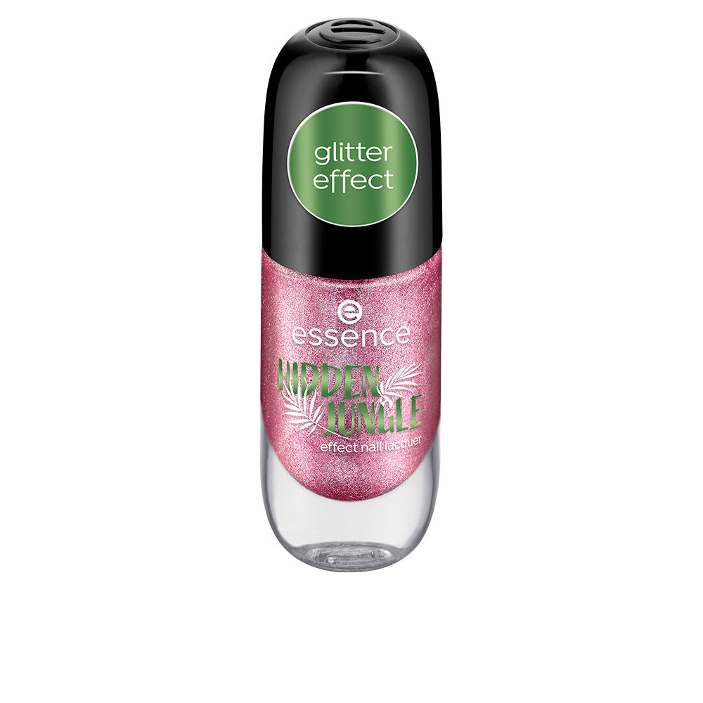 Small 8 ml bottle of pink multi‑finish nail lacquer with subtle shimmer