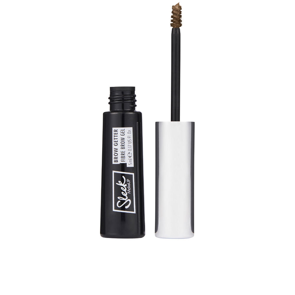 Small 5 ml tinted fibre brow gel with slim applicator, medium brown shade, Unisex