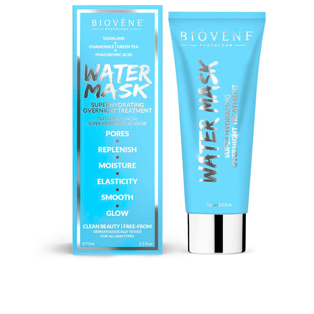 75 ml translucent blue gel night mask jar with subtle charcoal flecks