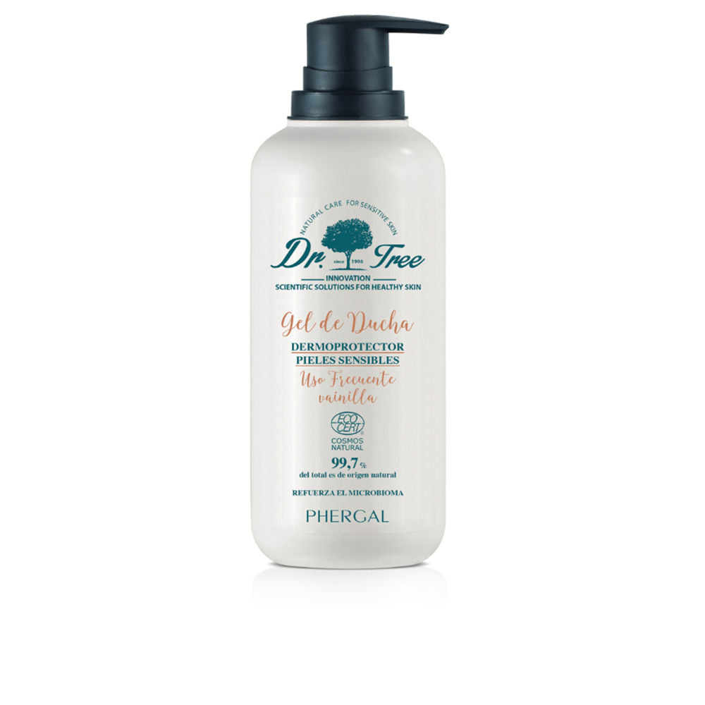 500 ml pump bottle of microbiome-protective shower gel, gentle formula for Unisex use