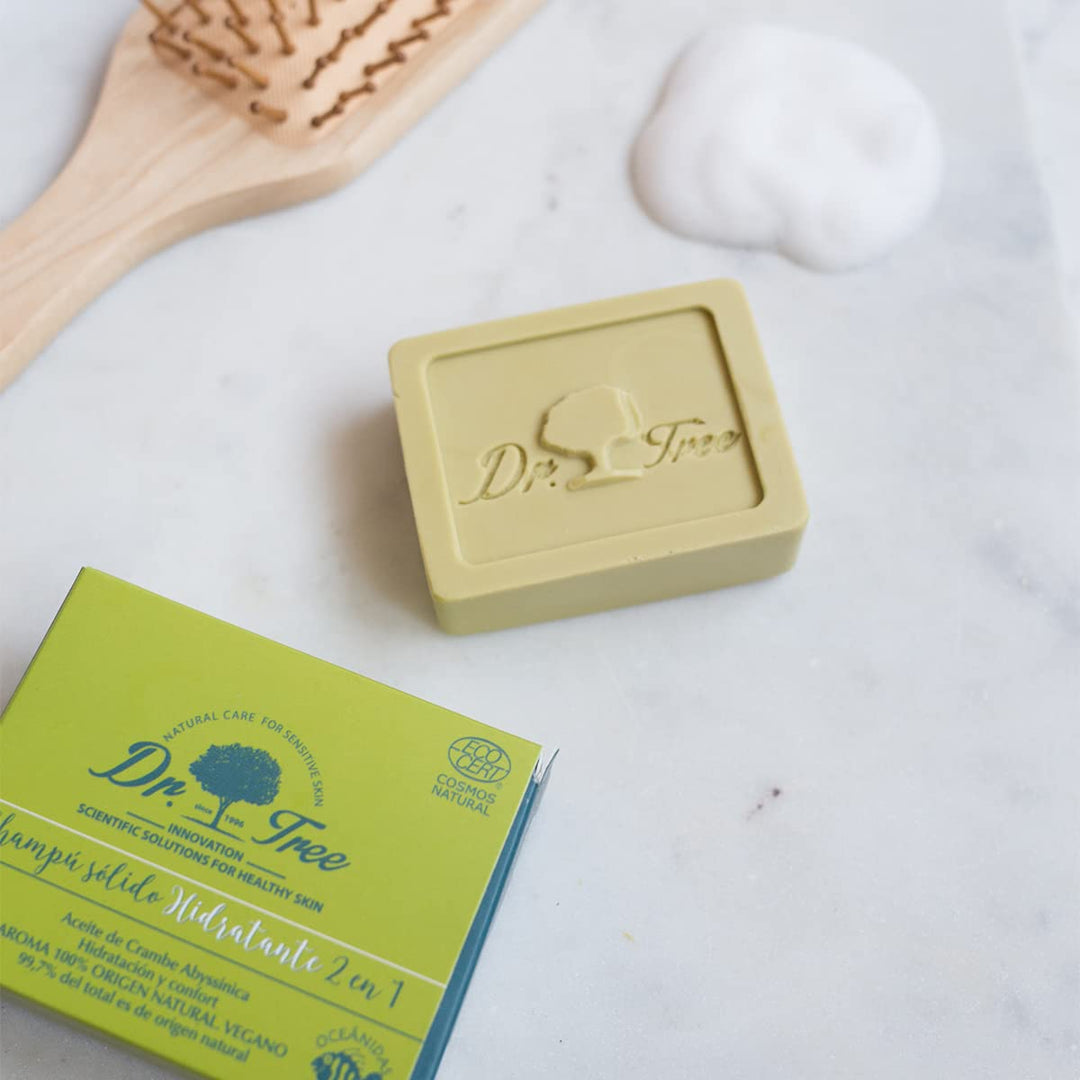 75 g solid hydrating shampoo bar with crambe oil, eco packaging, Unisex