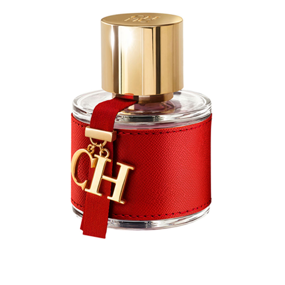 Leather-wrapped perfume bottle with golden cap, 50 ml, Floral Oriental scent